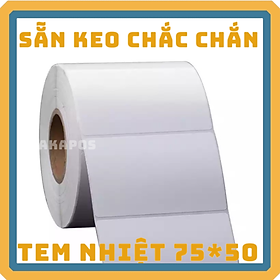 Mua Decal nhiệt in tem nhãn 75x50 mm  cuộn 30m 20 cuộn