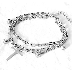 Vòng đeo tay chuỗi hạt chữ thập cá tính