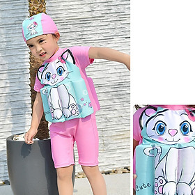 Đồ bơi bé gái có kèm phao dáng liền thân cho trẻ em