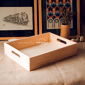 Khay quà bằng gỗ/ Khay gỗ đựng quà (8x28x38cm)
