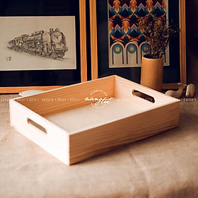 Mua Khay quà bằng gỗ/ Khay gỗ đựng quà (8x28x38cm)