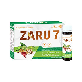 Nước Giải Rượu ZARU 7 Thanh Nhiệt Mát Gan Hỗ Trợ Giảm Mệt Mỏi, Nhức Đầu, Buồn Nôn Do Rượu Bia Hộp 5 Chai