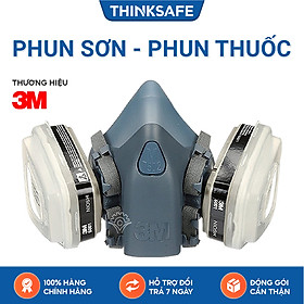 Mua Mặt nạ chống độc 3M chính hãng Thinksafe  chống hoá chất  phòng độc  phòng dịch  sơn xịt  bụi mịn  dung môi - 7502/6001