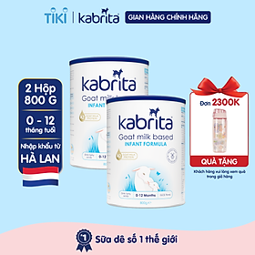[DATE 2026] Combo 2 lon Sữa dê Kabrita số 1 cho trẻ từ 0 -12 tháng - Lon 800g