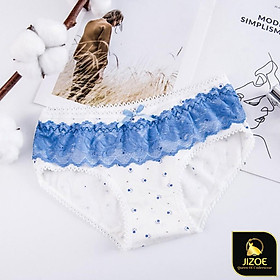 Quần lót nữ 100% cotton viền ren nơ dễ thương gợi cảm cao cấp QLT18