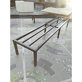 Mua Kệ kê chậu cây ngoài trời Dài 120cm. Rộng 25cm. Cao 10-15-20-25cm. 6 chân. 2nan phụ. hộp thép 2x2cm