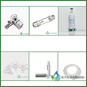 Combo Co2 3kg + Van Điện + 2m dây + Sủi L siêu mịn + 2 Hít phi 5