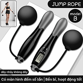 BG - Dây nhảy không dây đếm số, dây nhảy đếm calo, dây nhảy đếm vòng, dây nhảy đếm lượt, dây nhảy thể dục, dây nhảy thể lực, - Màu Đen