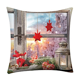 Linen Christmas pillow case Square Throw Cushion Cover Single-sided Printe For Home Office Sofa Car 2019 Xmas Pillowcase