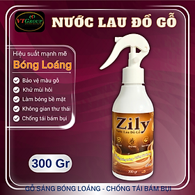 Nước lau đồ gỗ Zily chai 300gr hương trầm - Tặng 1 dây xả vải Zily 10 gói