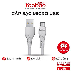 Dây cáp sạc Micro USB YOOBAO C5 Sạc ổn định dài 1m - Hàng nhập khẩu