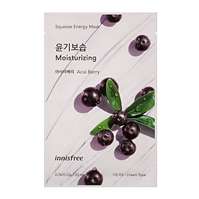 Mặt nạ giấy dưỡng da Hàn Quốc innisfree My Real Squeeze Mask 22ml - Quả Mọng