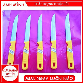 Mua ( video )Dao Thái Gọt Trái Cây Cán Nhựa Vàng Mũi Nhọn Kiwi có tem chống hàng giả