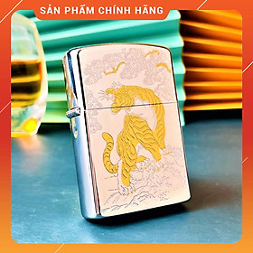 Mua Hột Quẹt Bật Lửa Xăng Đá Zorro Z92121A Khắc Họa Hình Ảnh Chúa Sơn Lâm Dưới Bóng Tùng Cực Đẹp