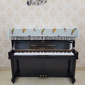 Mua Khăn phủ đàn Piano mẫu xanh long vũ
