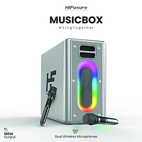 Loa Karaoke Di Động HiFuture MusicBox 100w (Kèm 2 Micro Wireless Hàng Chính Hãng