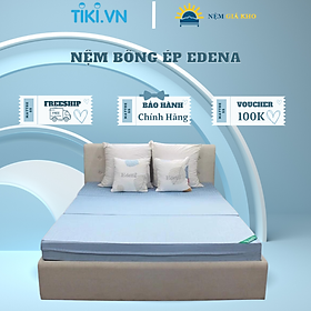 Nệm Bông ép Edena 160x200x9cm (màu ngẫu nhiên)