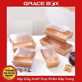 Mua Lốc 10 Hộp Giấy Kraft Thực Phẩm Nắp Trong
