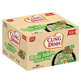 Thùng 24 Ly Mì Chay Cung Đình Rau Nấm Chua Cay (69g / Ly)