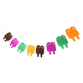 Cute Colorful Fabric Ice Lollies Bunting Children Party Room Decor