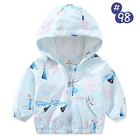 Áo khoác gió cho bé gái 2-7 tuổi 2 lớp in hình xuất Hàn, Áo gió trẻ em cao cấp lót cotton hình ngộ nghĩnh