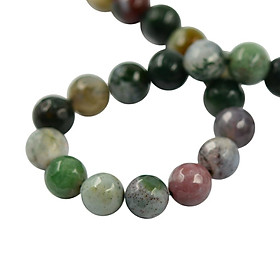 Natural India Agate Gemstone Beads For Necklace Bracelet Jewelry DIY 8mm