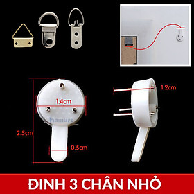 Mua COMBO 2 Đinh 4 Chân Móc Nhựa Treo Tường Đinh Treo Tranh Ảnh Tiện Lợi Chịu Lực 3-5kg