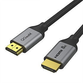 Cáp HDMI sang HDMI 2.1 8K QGeeM hợp kim nhôm dài 1.8m-Hàng Chính Hãng