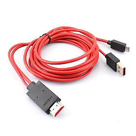 Cáp MHL to HDMI kết nối Điện thoại lên Tivi (đỏ)