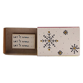 Nơi bán Thiệp Giáng Sinh Hộp Diêm - Snowflakes Let It Snow CM027 - Giá Từ -1đ