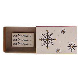 Thiệp Giáng Sinh Hộp Diêm - Snowflakes Let It Snow CM027