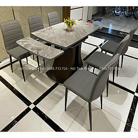 Mua Bàn ăn thông minh mặt đá ceramic bóng kéo dài 2 đầu 1m7 kết hợp ghế Nate  bàn ăn 4 ghế  6 ghế  8 ghế