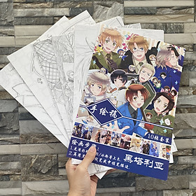 Tranh tô màu Hetalia - Axis Powers anime