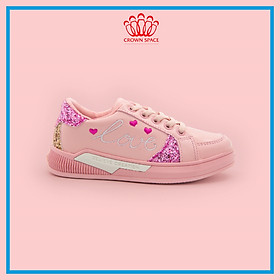 Giày Sneaker Bé Gái Đi Học Cổ Thấp Crown Space UK Active Trẻ em Cao Cấp CRUK257 Siêu Nhẹ Êm Size 26-35/3-12 Tuổi