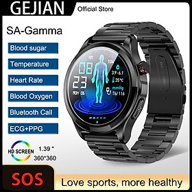 Nhiệt độ cơ thể khỏe mạnh Đồng hồ thông minh Đồng hồ đàn ông Bluetooth Gọi 360*360 HD Màn hình thể thao nhịp tim smartwatch máu cho Android