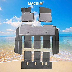 Thảm ô tô sd3 2 lớp dạng lưới lục giác KIA Carnival 2022+ 7 chỗ (ghi) bề mặt cao su siêu sạch -nhãn hiệu Macsim