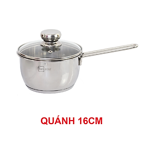 Quánh Inox 430 Bếp Từ 3 Đáy Fivestar Nắp Kính - Tặng 5 Muỗng Ăn Inox - Bạc