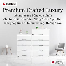 TENMA Tủ Quần Áo Fits Plus Premium JAPAN QUALITY 4~5 Tầng, Lắp Được Bánh Xe, Chống Bám Bụi