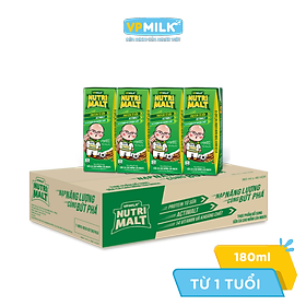 Sữa Ca Cao Mầm Lúa Mạch Đen – VPMilk Nutrimalt 180ml (Thùng 48 Hộp)