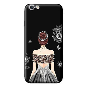 Ốp in cho iPhone 6 Cô Gái Váy Xám - Hàng chính hãng