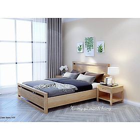 Mua Giường gỗ sồi mẫu hiện đại G02  hàng giá xưởng báo chất lượng