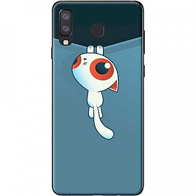 Ốp lưng dành cho Samsung Galaxy A8 Star mẫu Mèo kéo rèm