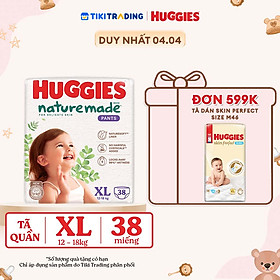 Tã/bỉm quần Huggies Naturemade M58/L44/XL38/XXL26