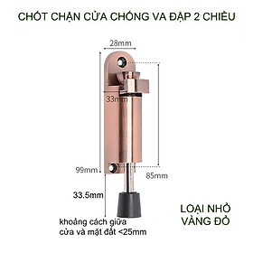 Chốt chặn giữ cửa chống va đập 2 chiều, chân đạp thông minh tiện dụng (loại nhỏ gọn)