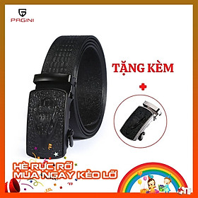 Thắt lưng nam mặt cá sấu khóa tự động DL10B – Tặng kèm 1 mặt khóa – Dây lưng nam vân cá sấu cao cấp – Dây nịt nam thiết kế sang trọng, lịch lãm