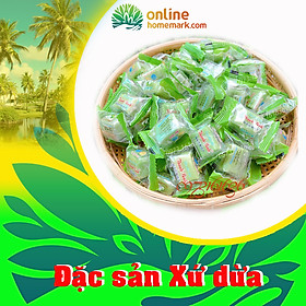 Kẹo Dừa Lá Dứa Thanh Bình - Túi Zip 500g - nguyên chất, có cốt dừa, mềm dẻo, thơm đậm vị vị cốt lá dứa nguyên chất - Đặc Sản Bến Tre