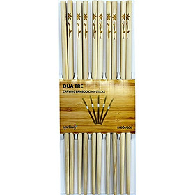 Mua Lốc 5 đũa tre khắc hoa văn Spriing - Hàng chính hãng