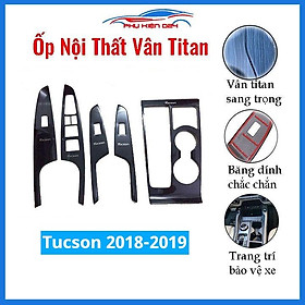 Ốp nội thất Tucson 2018-2019-2020-2021 vân Titan bảo vệ chống trầy xước và làm đẹp xe