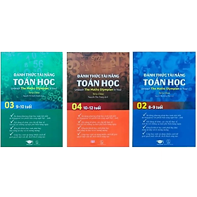 Sách Đánh Thức Tài Năng Toán Học 2, 3, 4 ( Combo 3 Cuốn ) - Tổng hợp kiến thức toán học lớp 2 đến lớp 5, Hiệu sách Genbooks