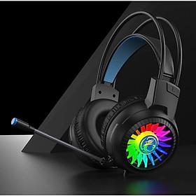 Mua Tai Nghe Có Dây Chụp Tai IMICE HD-490 Apedra Âm Thanh Vòm 7.1 Giắc Cắm USB Đèn Led RGB Có Mic HD Voice Âm Thanh Chất Lượng Cao Chùm Kín Cách Âm Êm Tai Nghe Nhac Chơi Game Dùng Lâu Không Đau - Hàng Chính Hãng